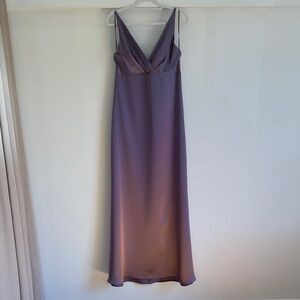 Amsale Violet V-Neck Maxi Slip Dress